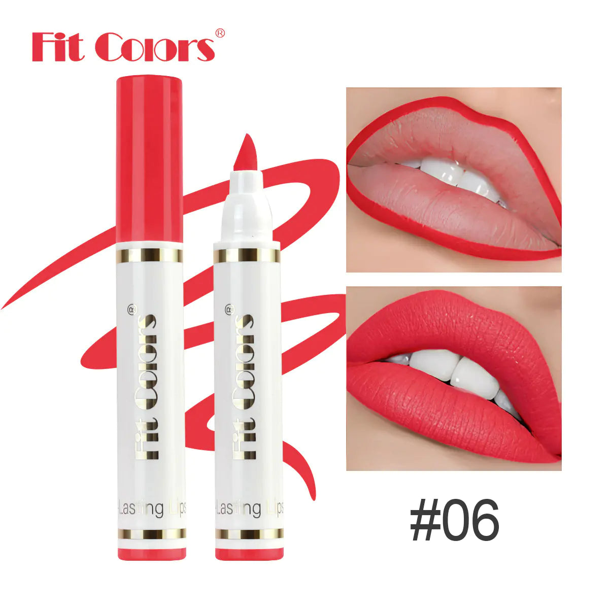 Fit Colors 6-Color Matte Lip Liner and Lip Tint Set