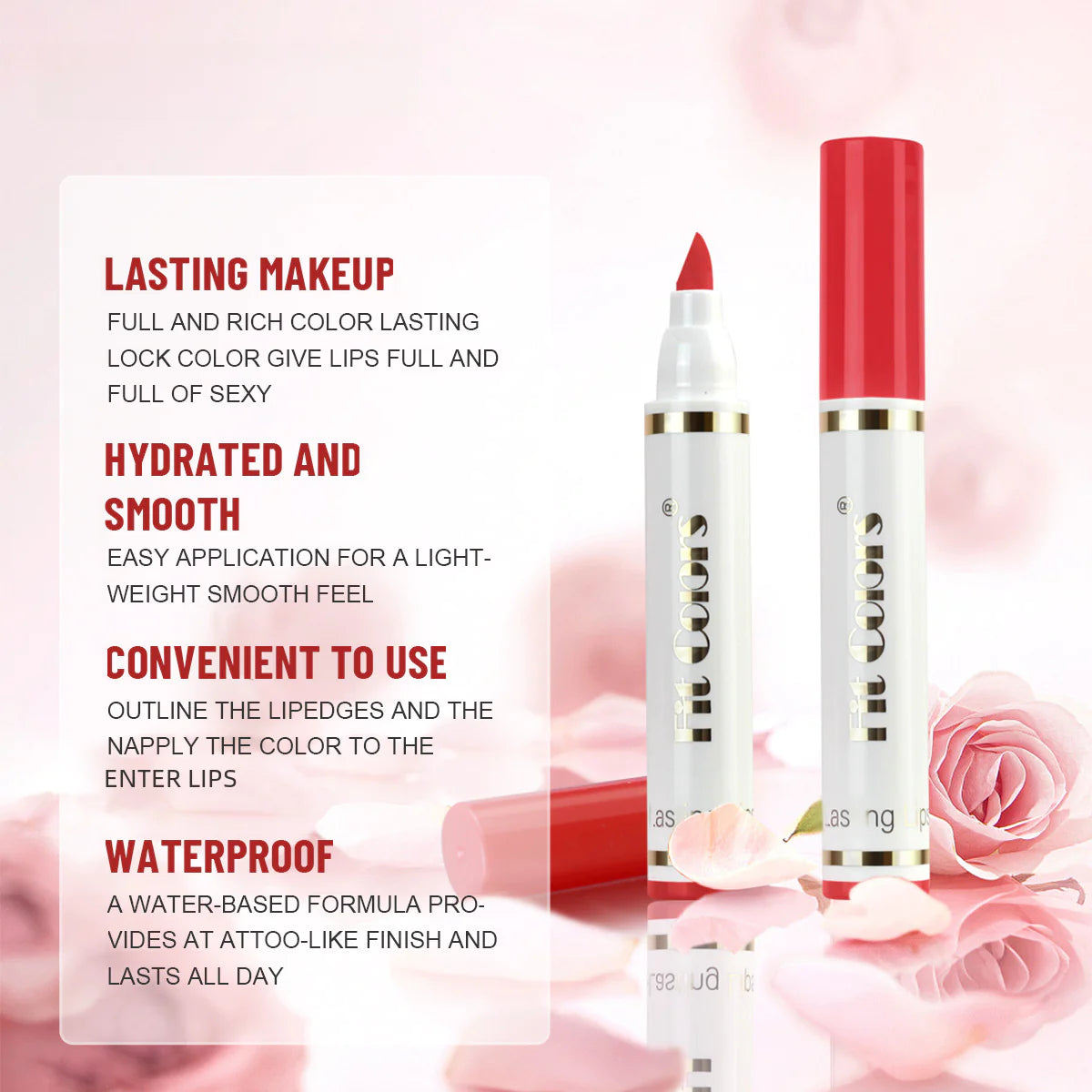 Fit Colors 6-Color Matte Lip Liner and Lip Tint Set