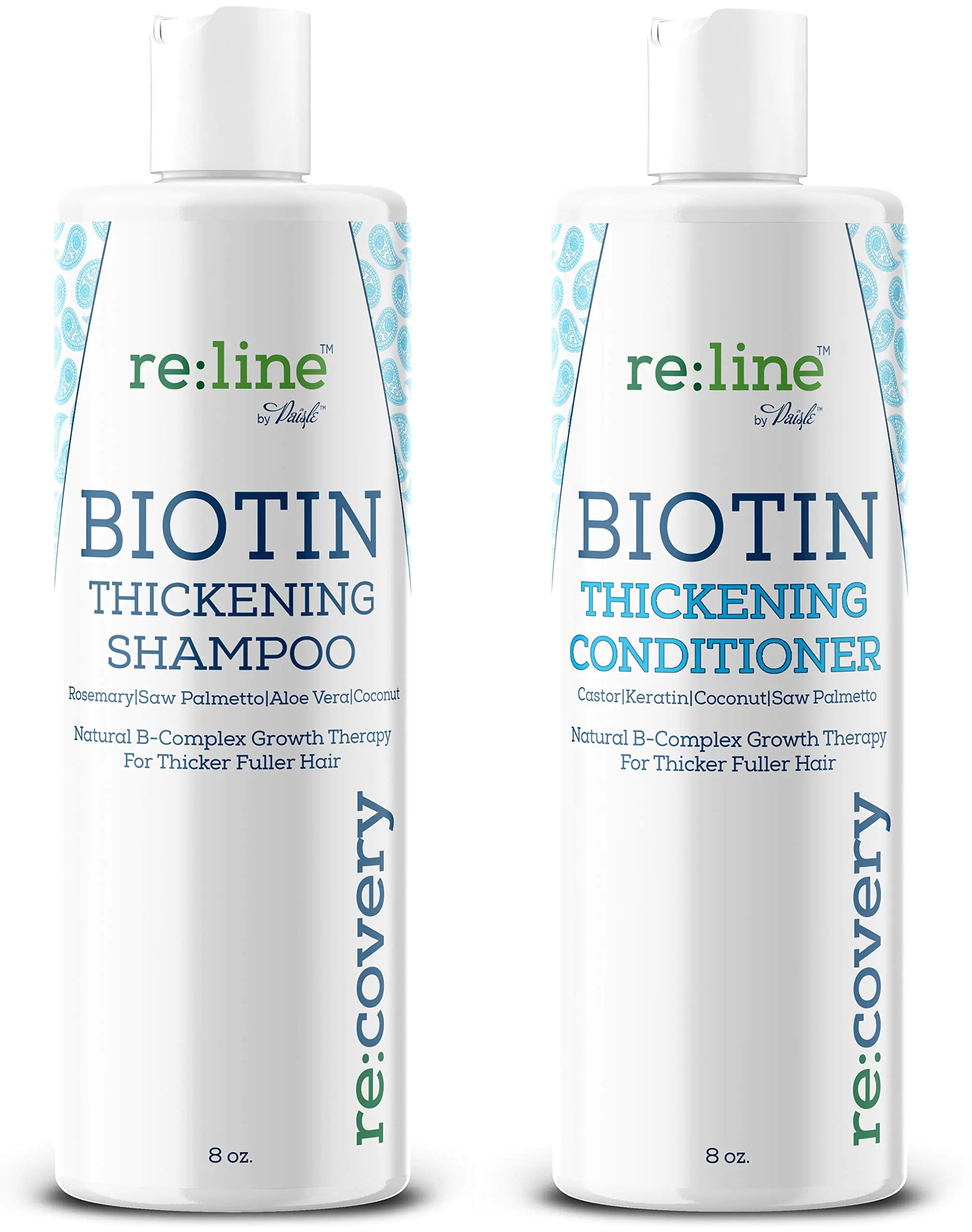 Biotin Shampoo and Conditioner for Hair Growth Thinning Hair Treatment - NATURAL Sulfate Free for Men and Women (THICKENING SHAMPOO AND CONDITIONER)